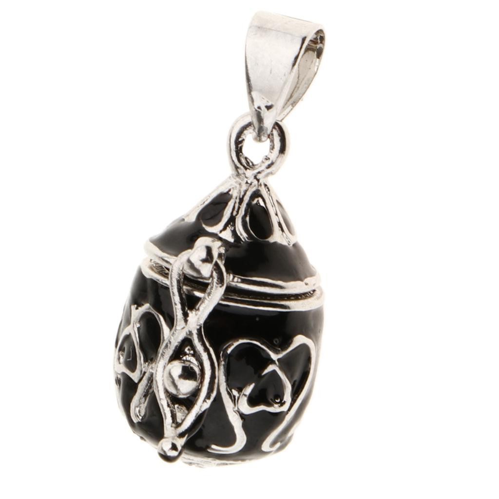 Black Enamel Ashes Holder Memorial Cremation Teardrop Locket