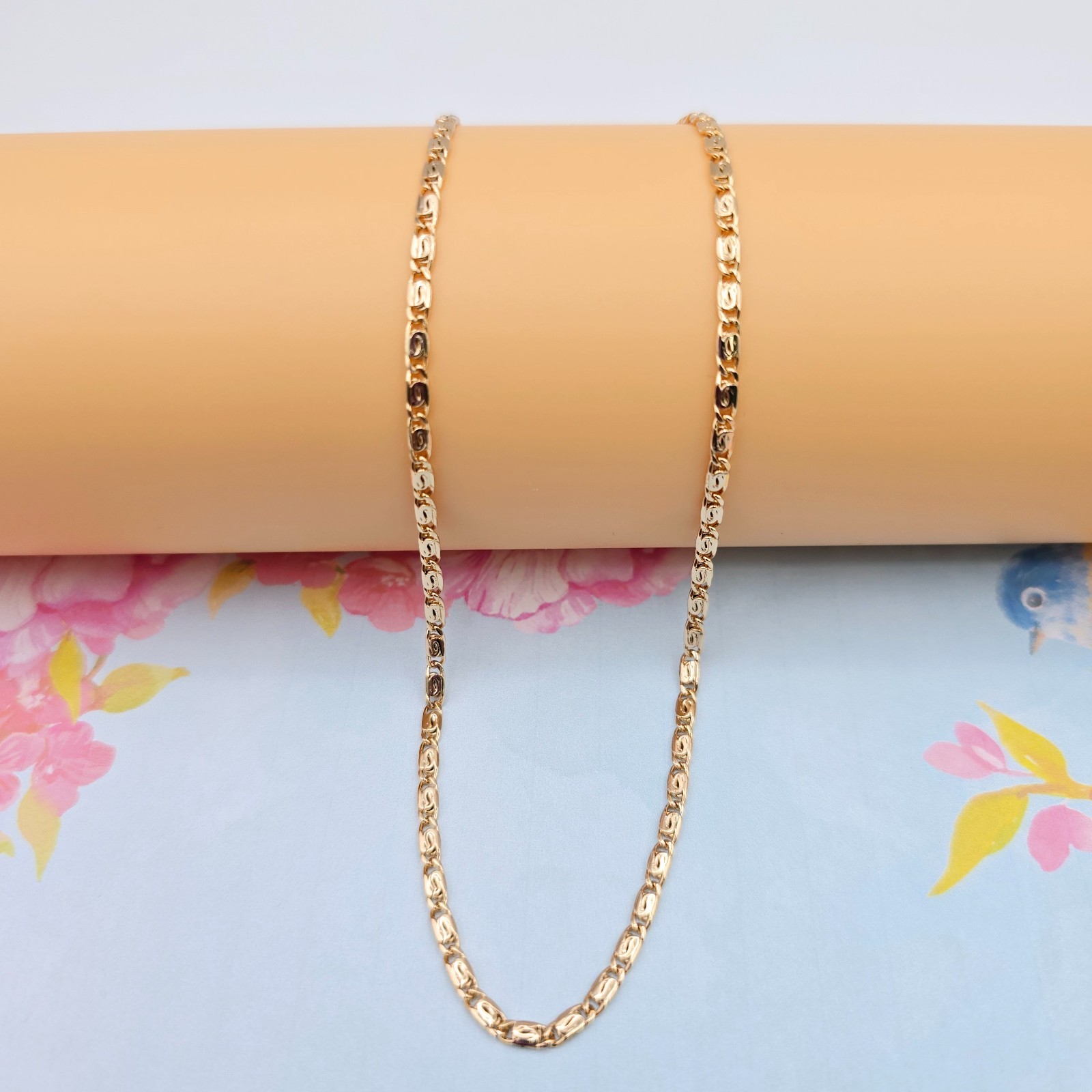 Chain Necklace for Men & Women, 19.7 Inch, XPNL0094 Elegant Box Link Rose Gold