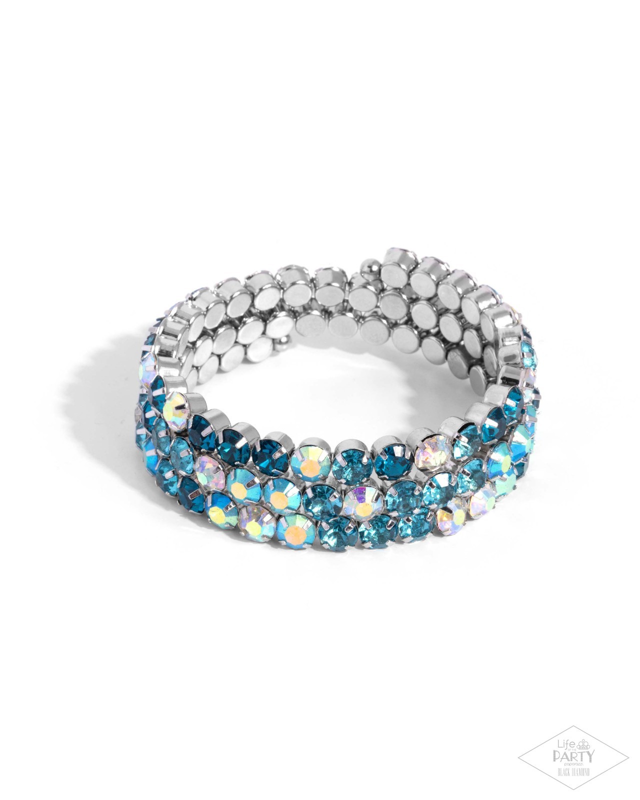 Paparazzi Iridescent Incantation – Blue – Iridescent & Blue Gems- Infinity Coil