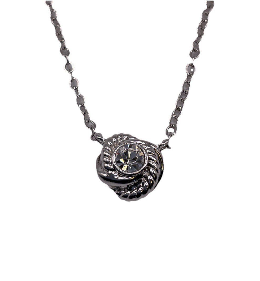 Kate Spade Necklace Infinity and Beyond Knot Mini Pendant NEW Silver Jewelry