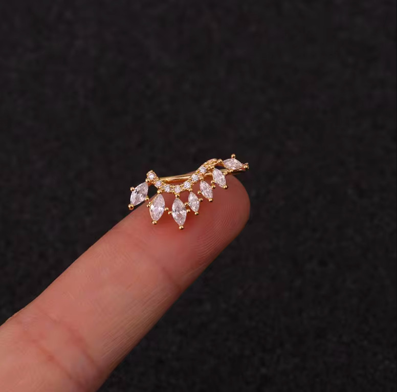 Beautiful Crawler Gold Silver Cartilage Helix Lobe Tragus Conch Earring Gift UK