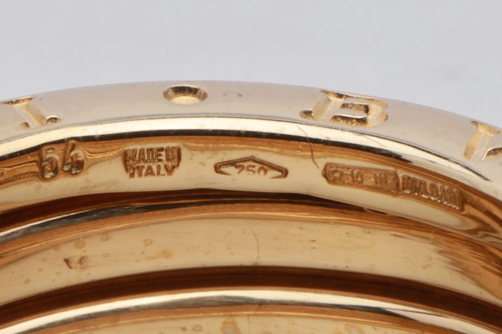 Bvlgari 18k Yellow Gold B.zero1 3 Row Wide Band Ring Size 6.5 (11.40g.)