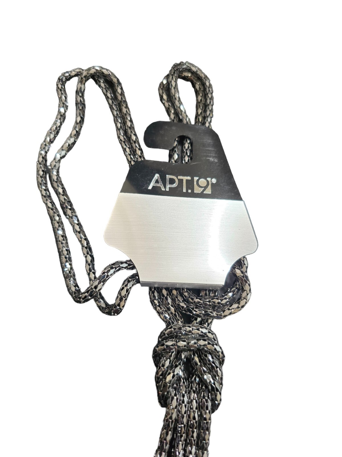 APT.9 Women’s Gunmetal Popcorn Knot Chain Necklace NWT