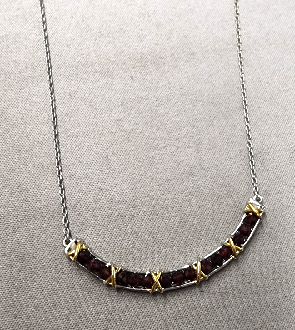 EverTrue Mozambique Garnet Necklace 18″+2″