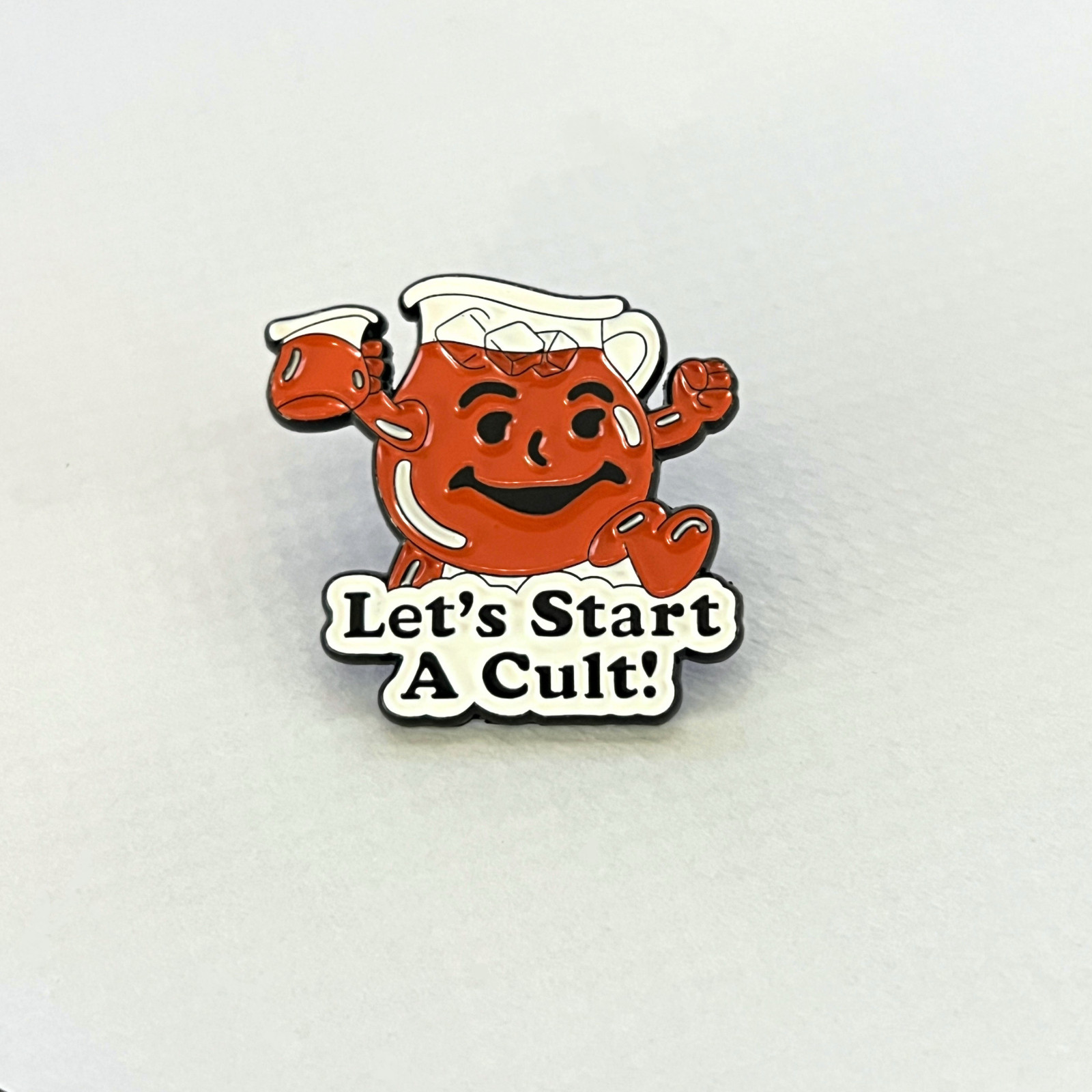Let’s Start A Cult Kool Aid Enamel Pin Funny Dark Humor Badge