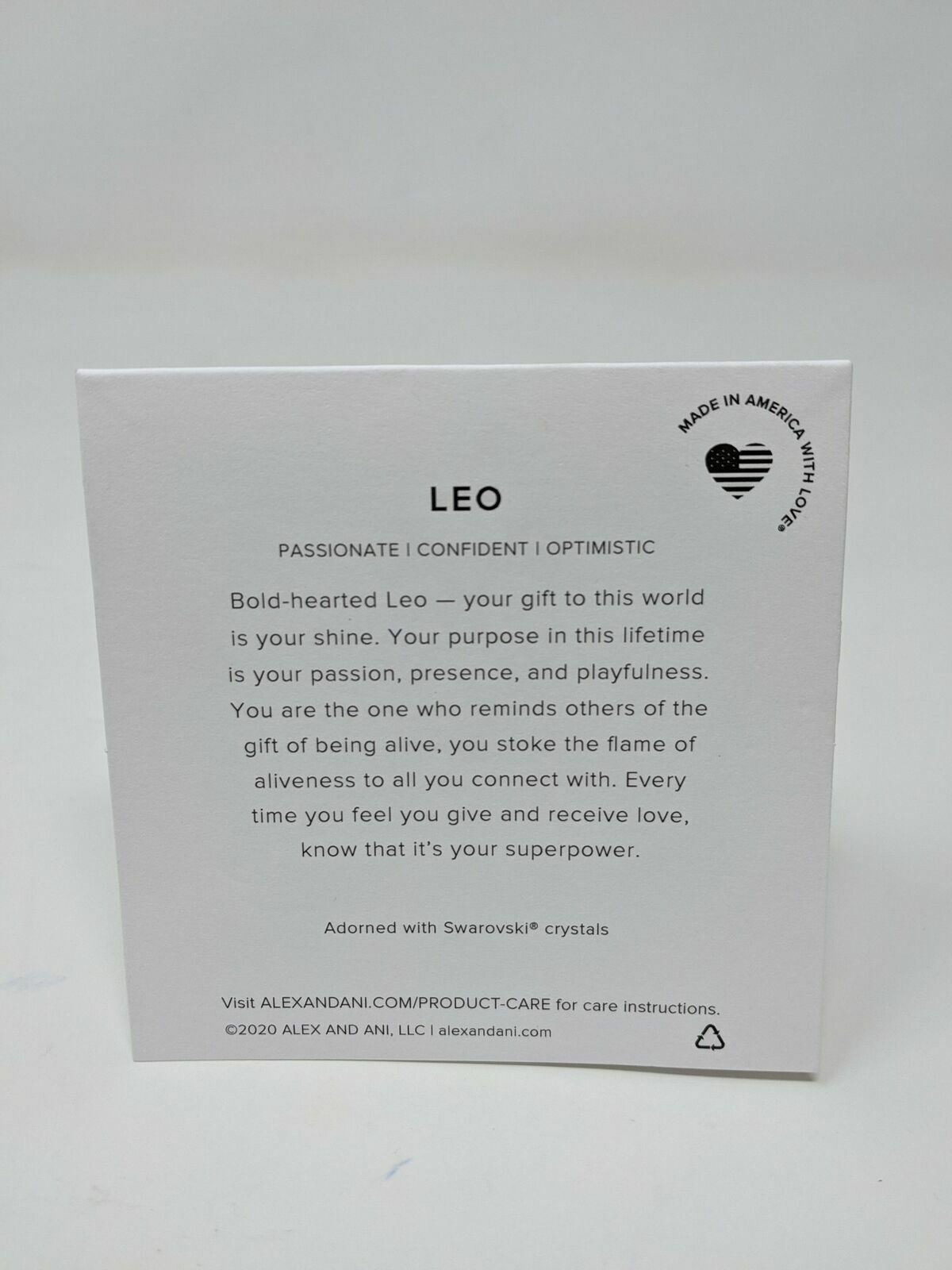 Alex & Ani Leo Charm Bangle, Size 2″ – 3.5″ – Shiny Silver