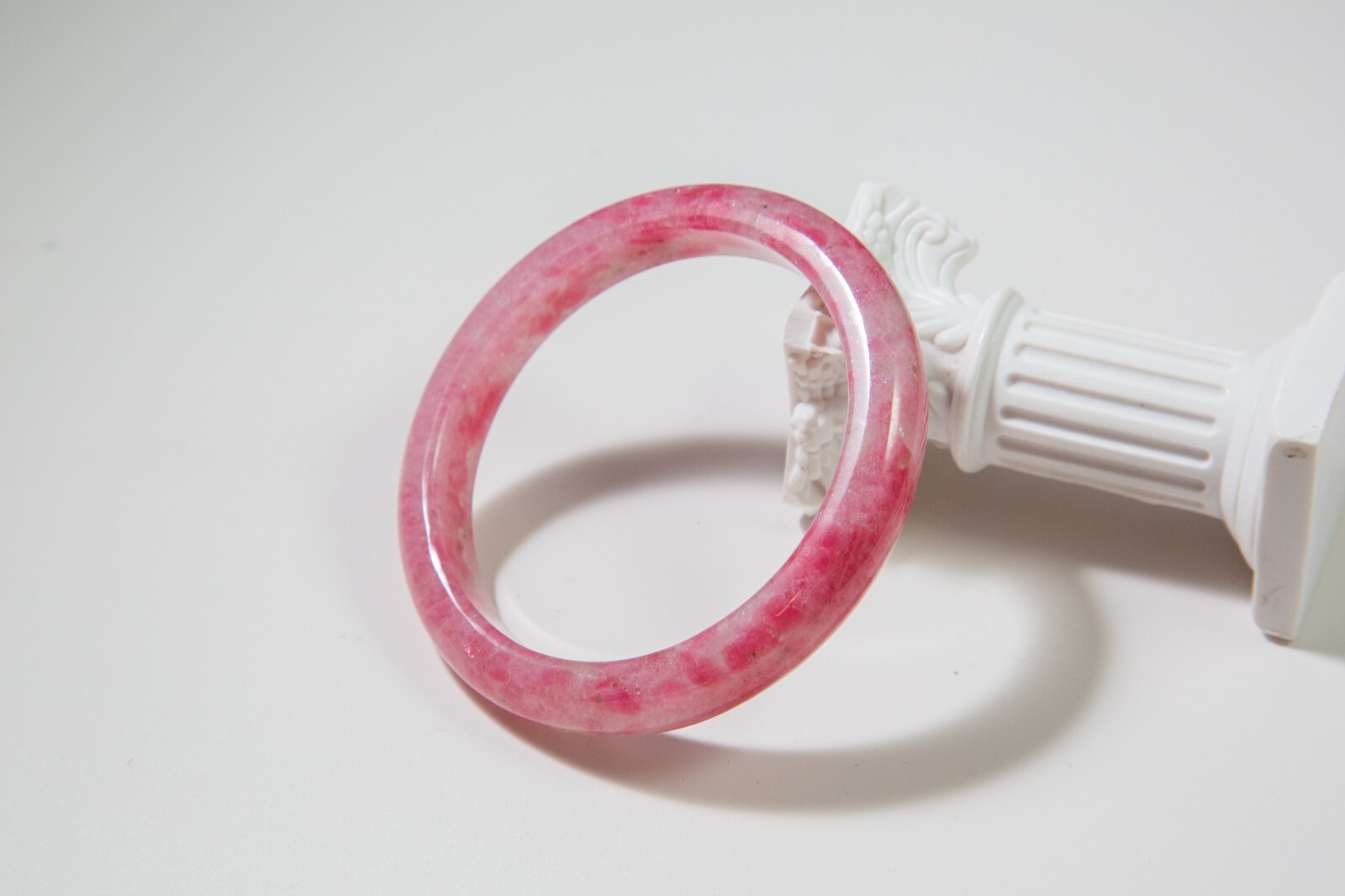 57mm+ Sakura Flower Rain Rhodonite Bangle Bracelet | 57口樱花雨蔷薇辉手镯