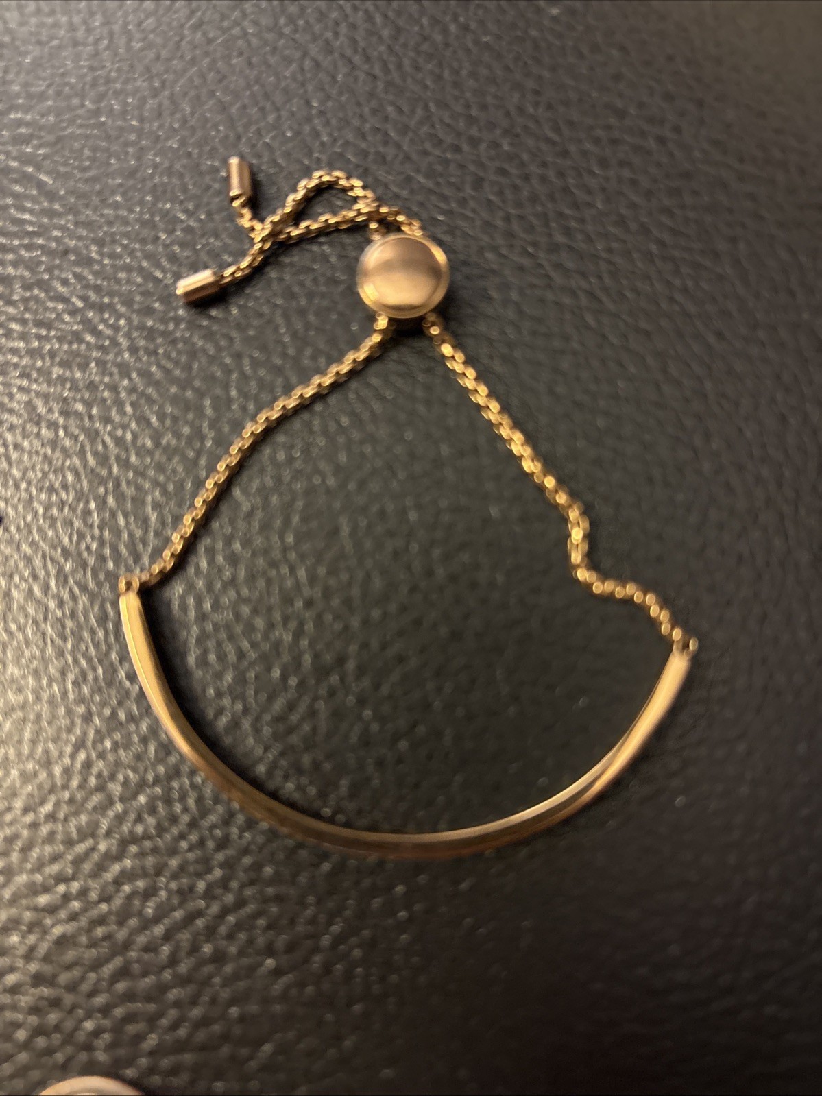 Michael Kors Pave Bar Slide Bracelet And Matching 18 Inch Rose Color Necklace