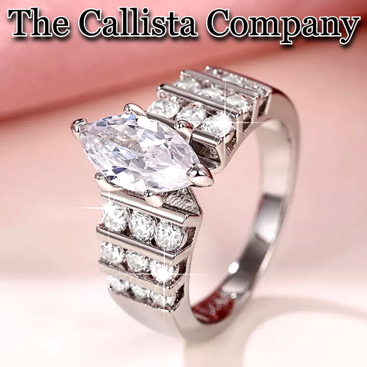 1.3K+Sold LAB-CREATED D1.62CT MARQUISE CUT CLEAR 3A+ CZ S925 SILVER RG SZ 6-9 ✓