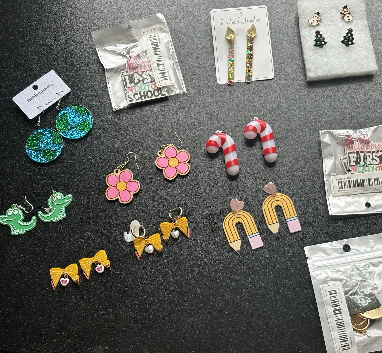 Fun Assorted Earrings Perfect Bundle For Teachers And Educators NWT & W/O Tags