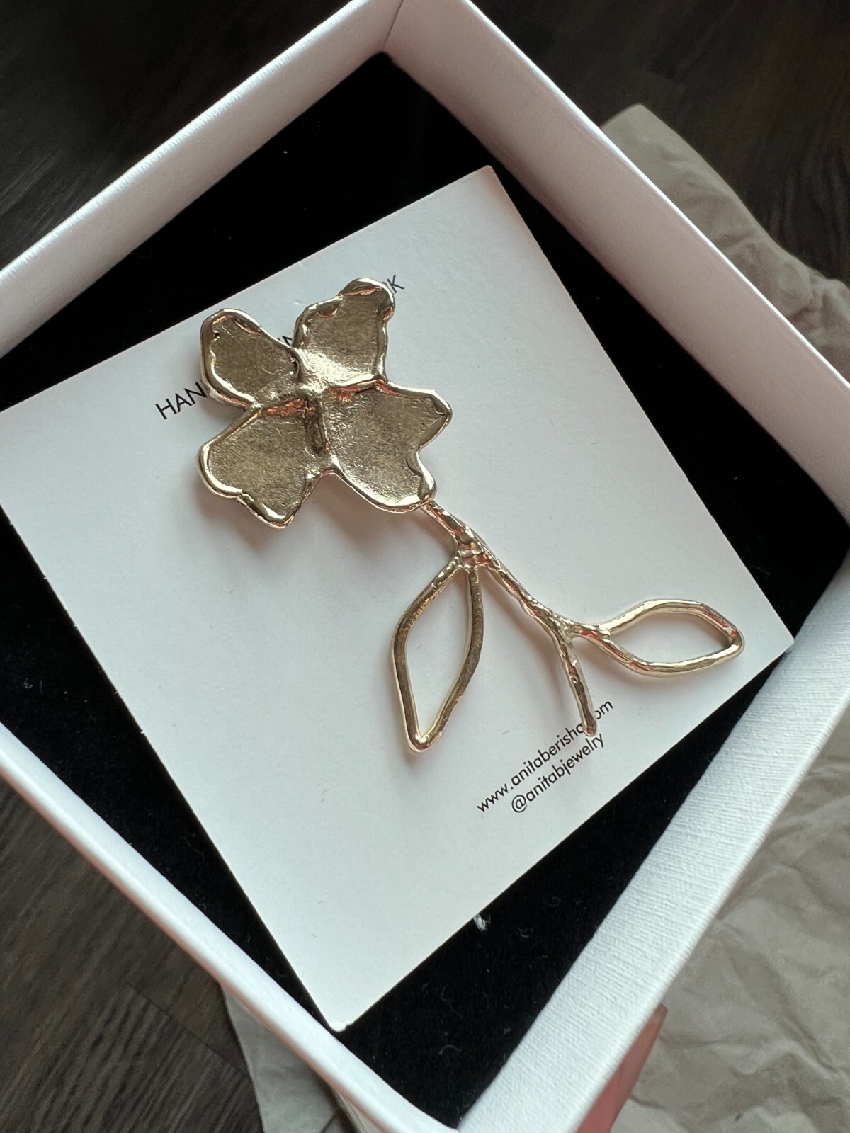 Anita Berisha Handcrafted Petals and Branches Earrings with Freshwater Pearls
