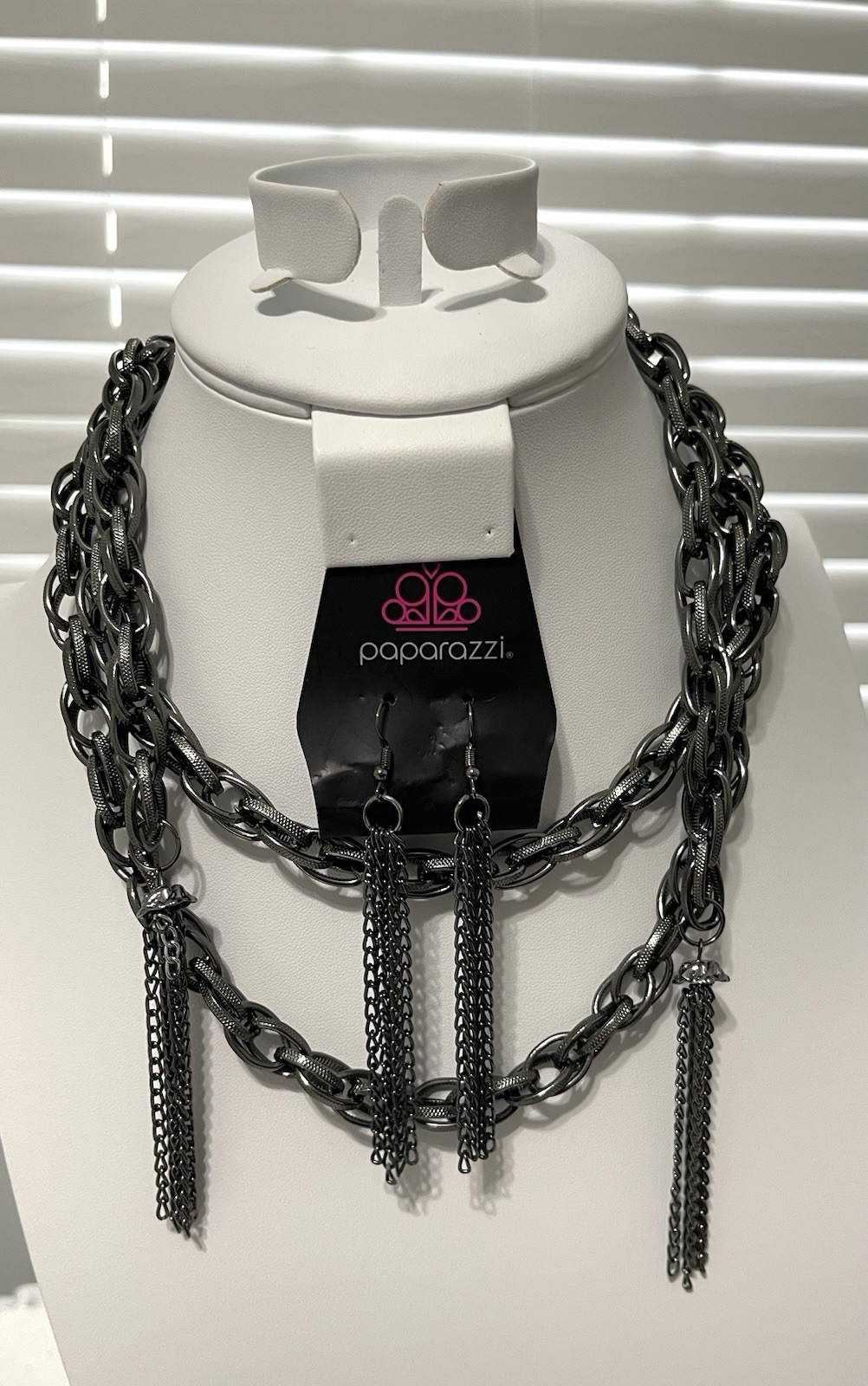Paparazzi Scarfed For Attention- Black Necklaces