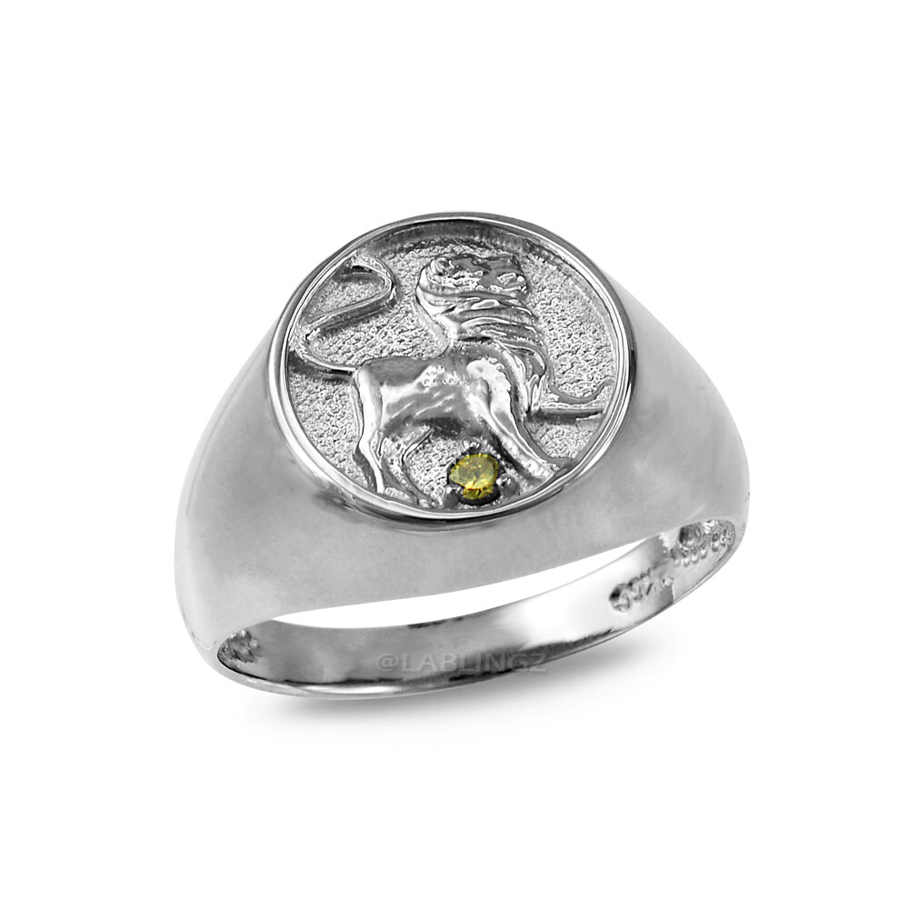 Sterling Silver CZ Birthstone Zodiac Ring