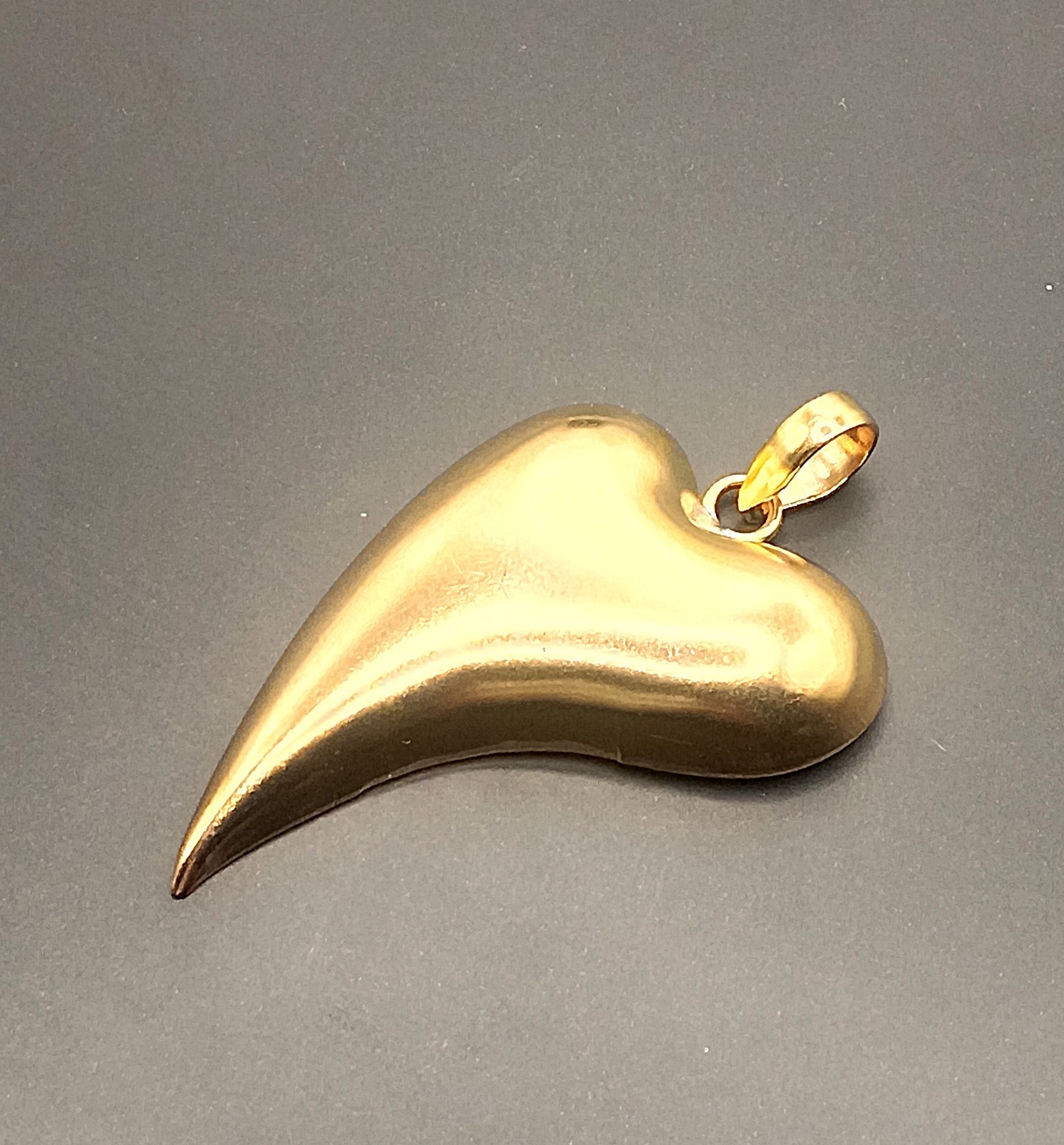 Solid Brass Charm, 18k Gold Plated, Jewelry Heart delicate