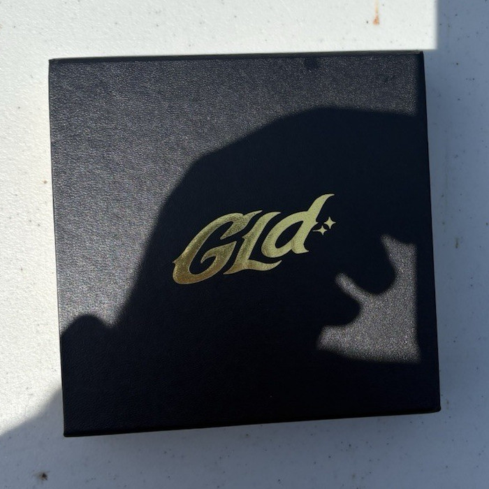 GLD Gold-Tone Cuban Link Chain Necklace Yellow Gold Plated, Box Clasp, Signed