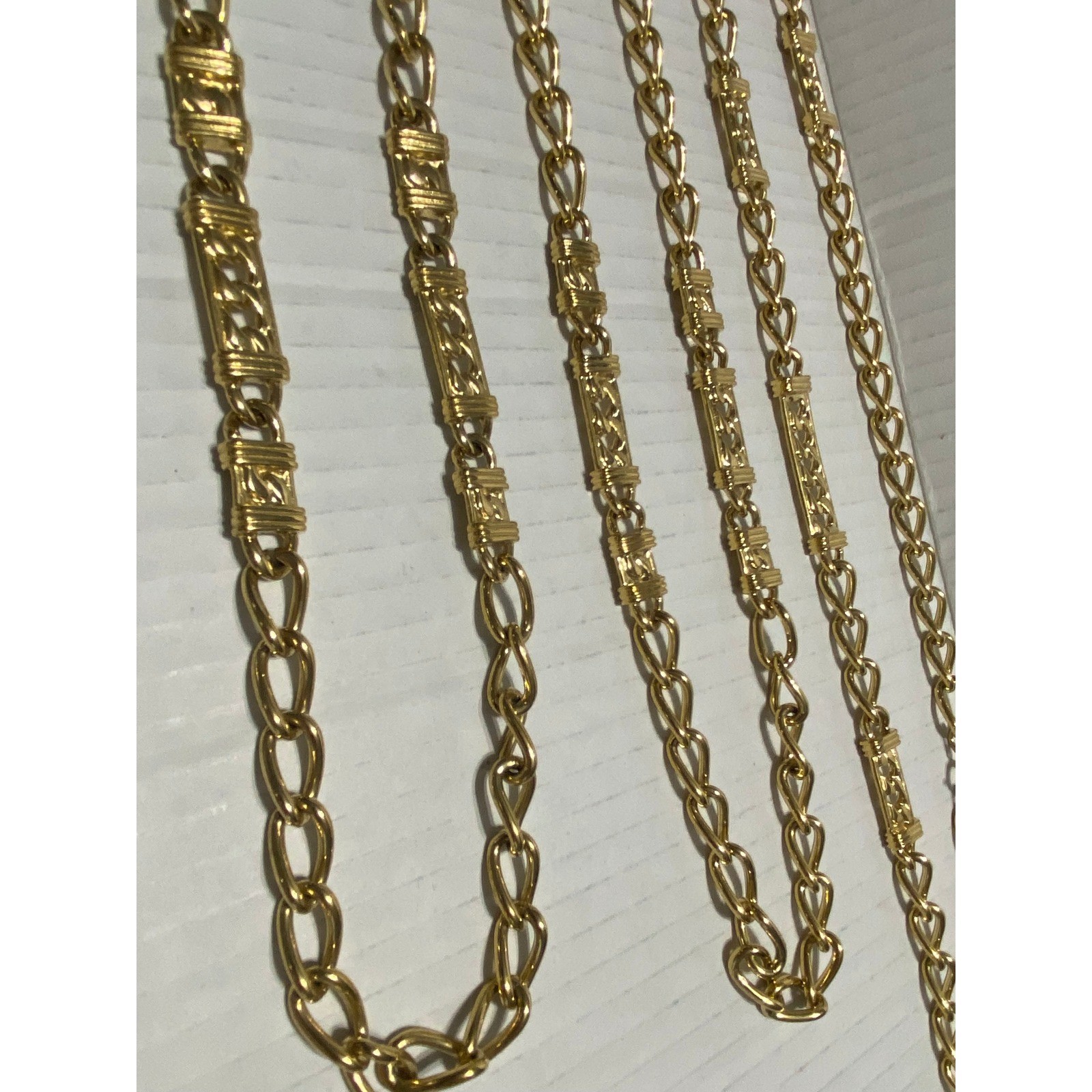 Unbranded Layered Chain Necklace Womens OS Gold Excellent Multi-Strand Bar Link