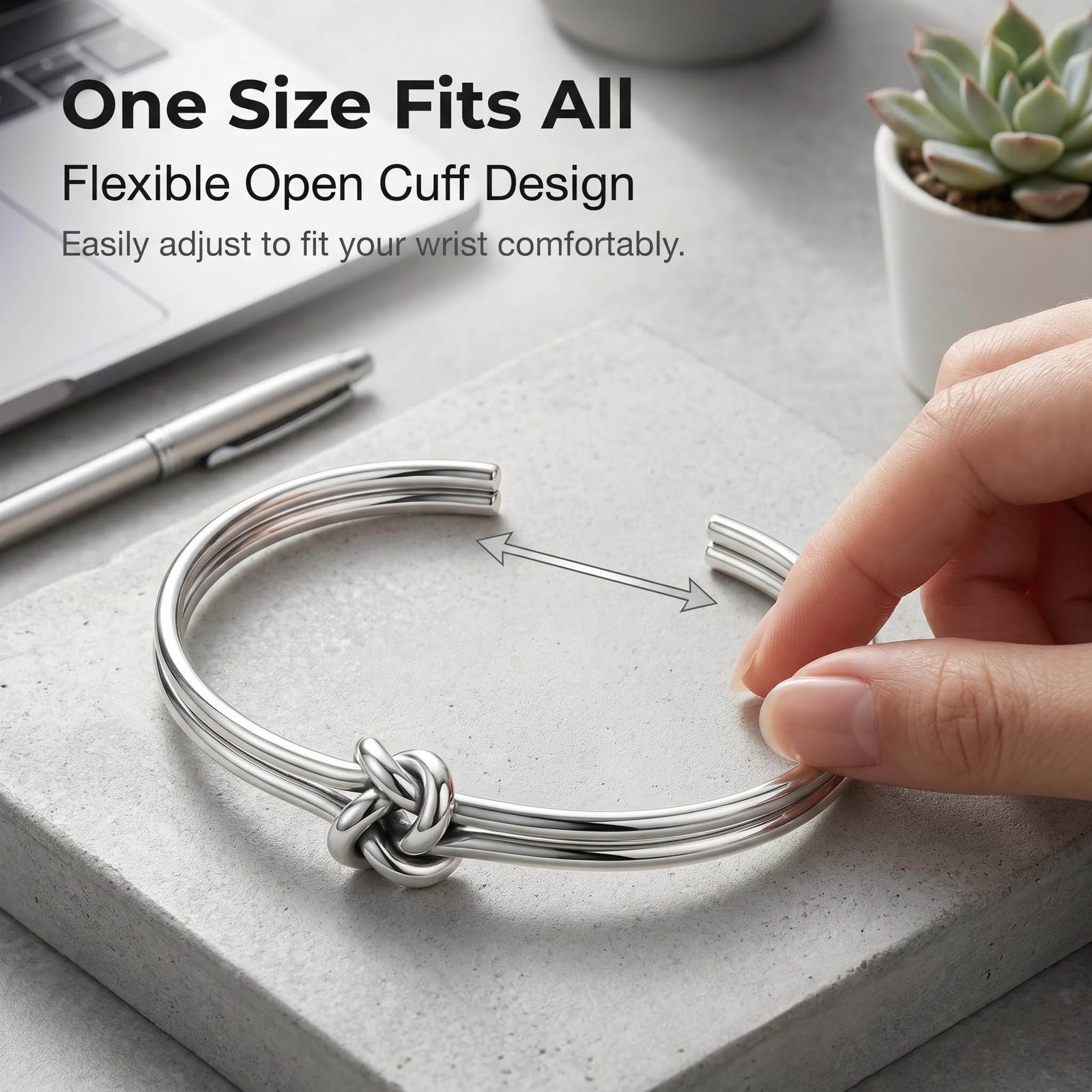 ‘s silver bracelet handmade 925 silver bracelet men’s enlarged opening size a…