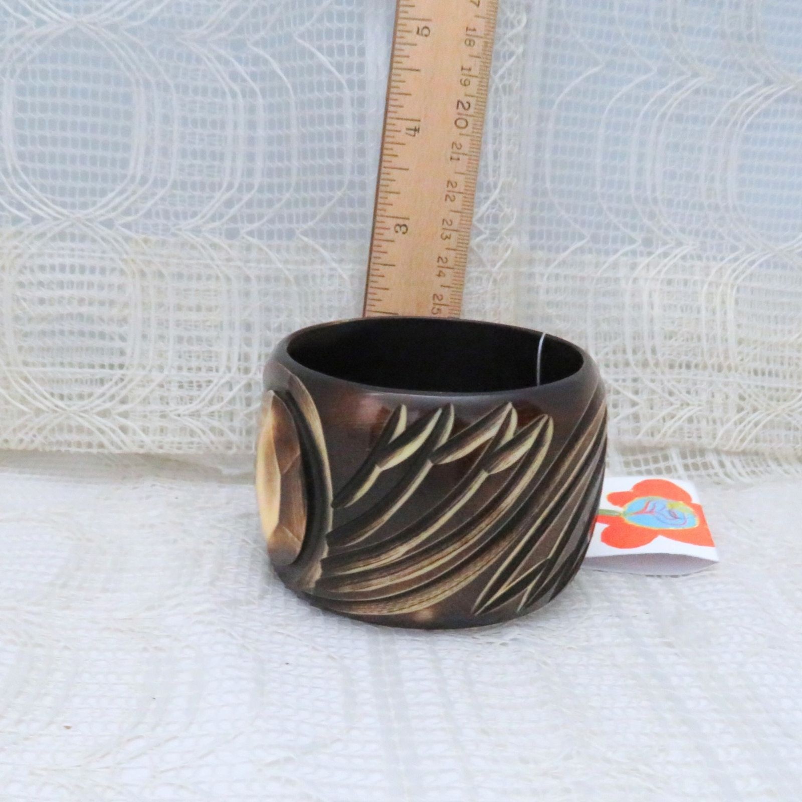 Antika Collection Brown Wood Look Bangle Bracelet Women Business or Casual