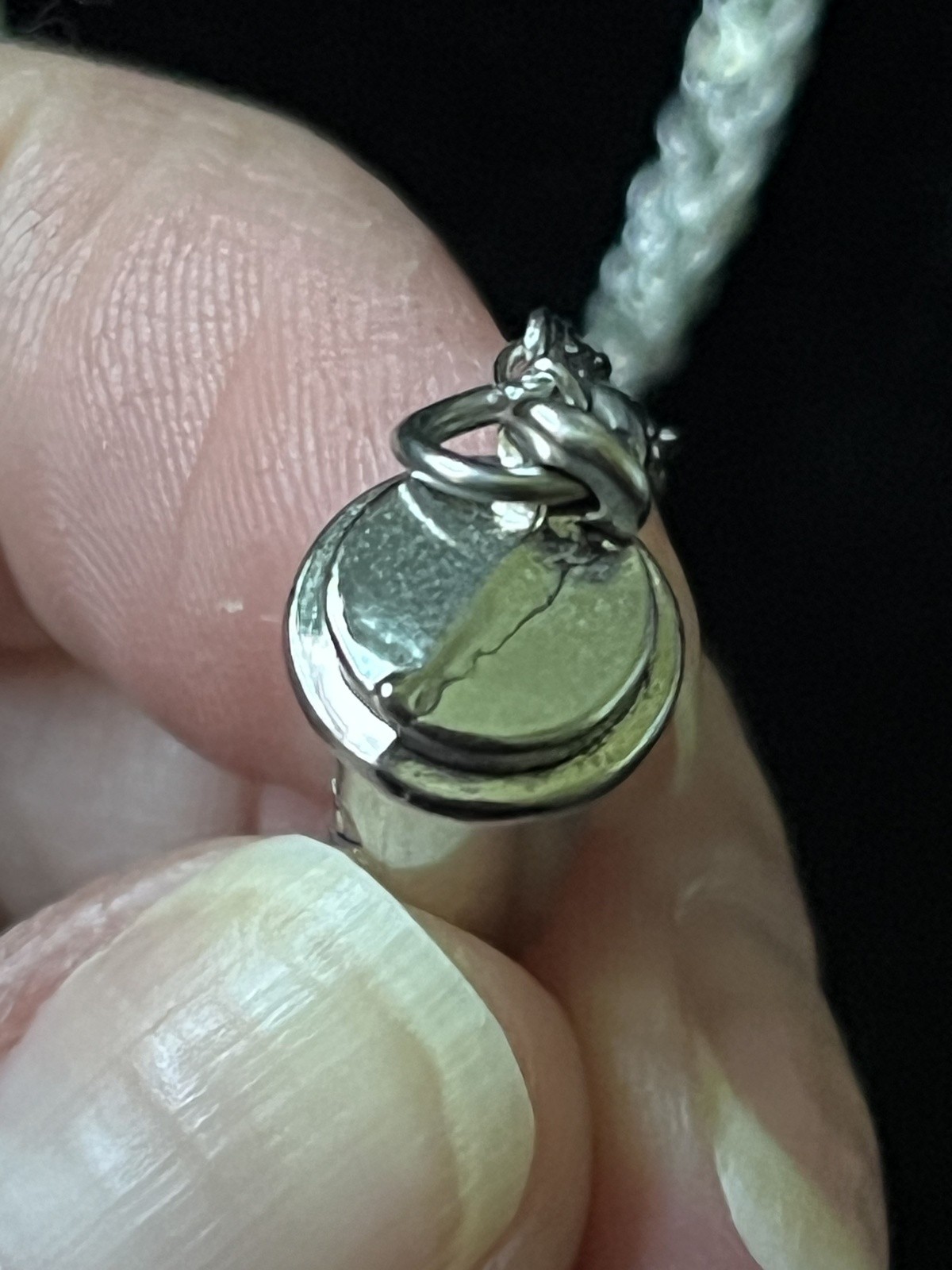 Silver Tone Coffee Cup Pendant Necklace Double Chain 16-18 Inch Cute silver tone