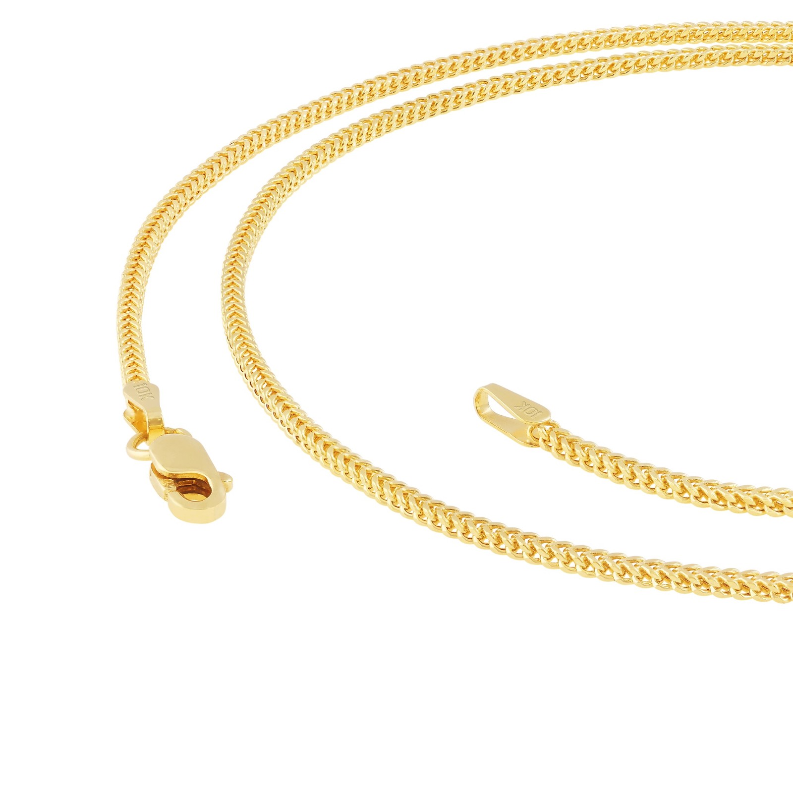 10k Yellow Gold 1.5mm-6mm Franco Box Bracelet Chain Men Women 7″ 7.5″ 8″ 8.5″ 9″