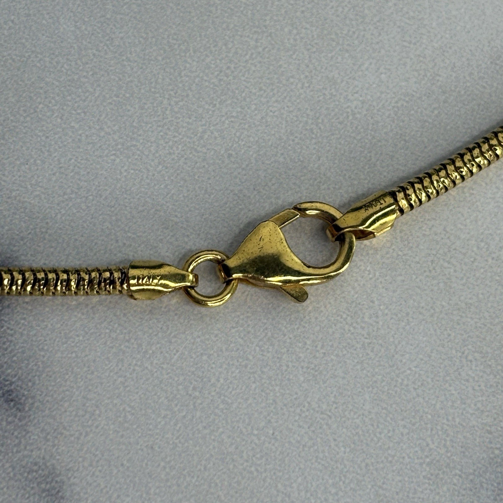 Bronze Milor Italy 36” Yellow Gold Plate Snake Chain Necklace Long