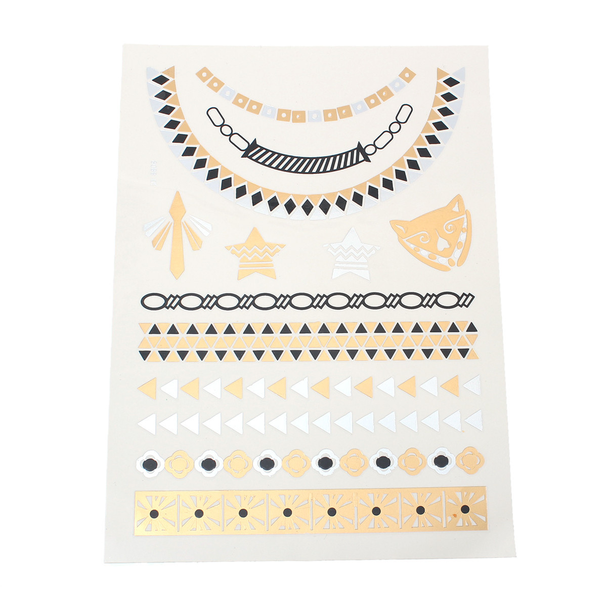 Sexy Sparkles Metallic Waterproof Temporary Tattoo Sticker Body Art Metallic Col