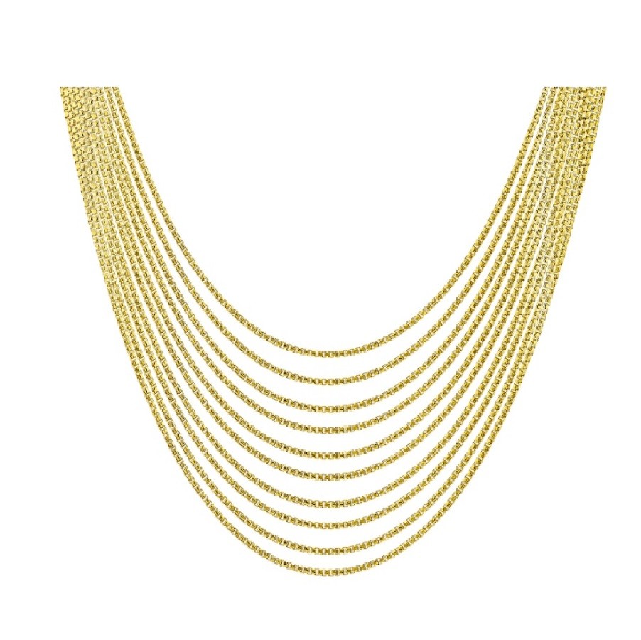 18K Yellow Gold Filled Tarnish-Resist/Lead-Free 26 inch 1.2mm Box Chain Necklace