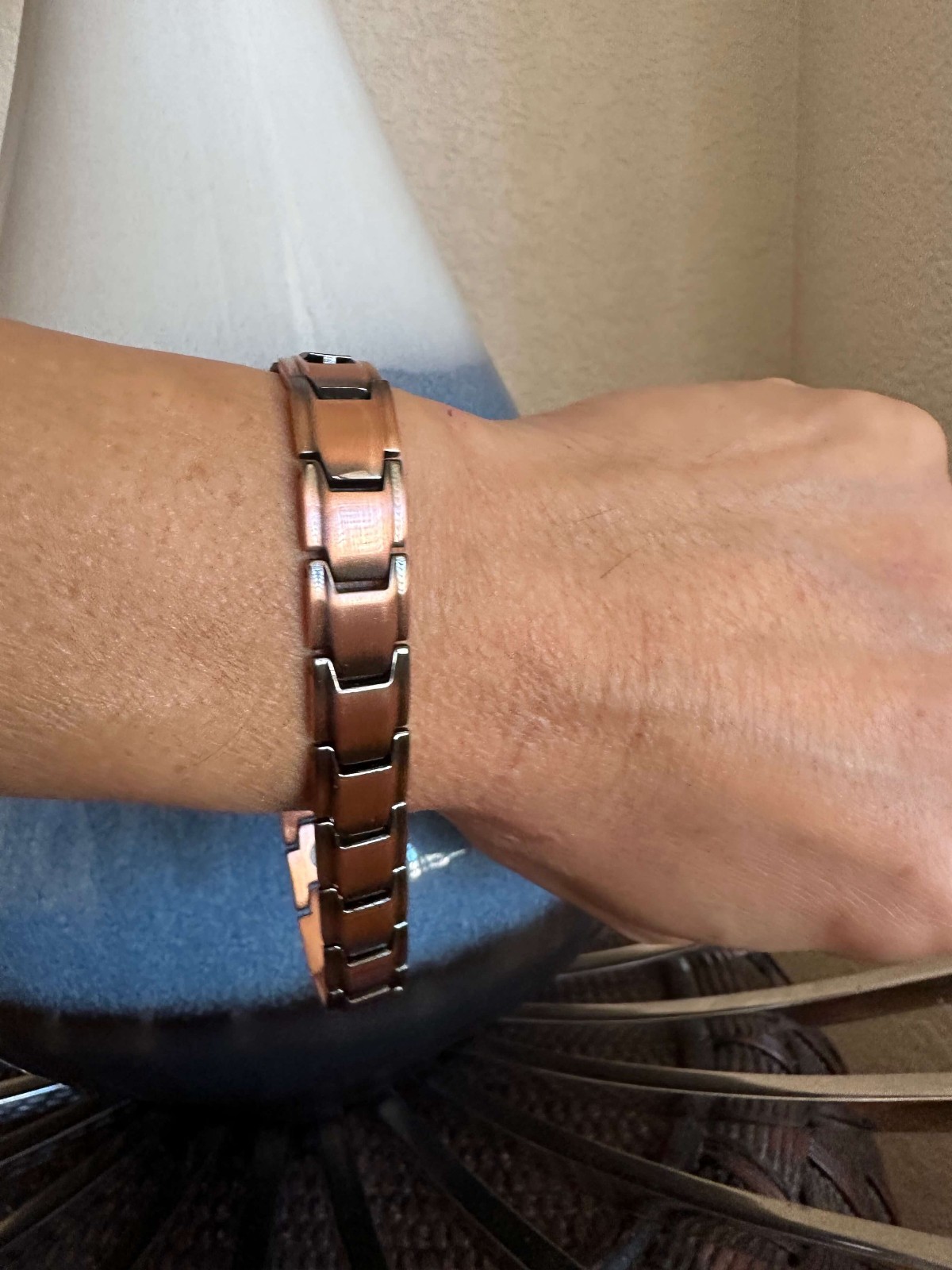 Gorgeous Pure Copper Magnetic Bracelet Enhance Balance Energy Power Calm Joy