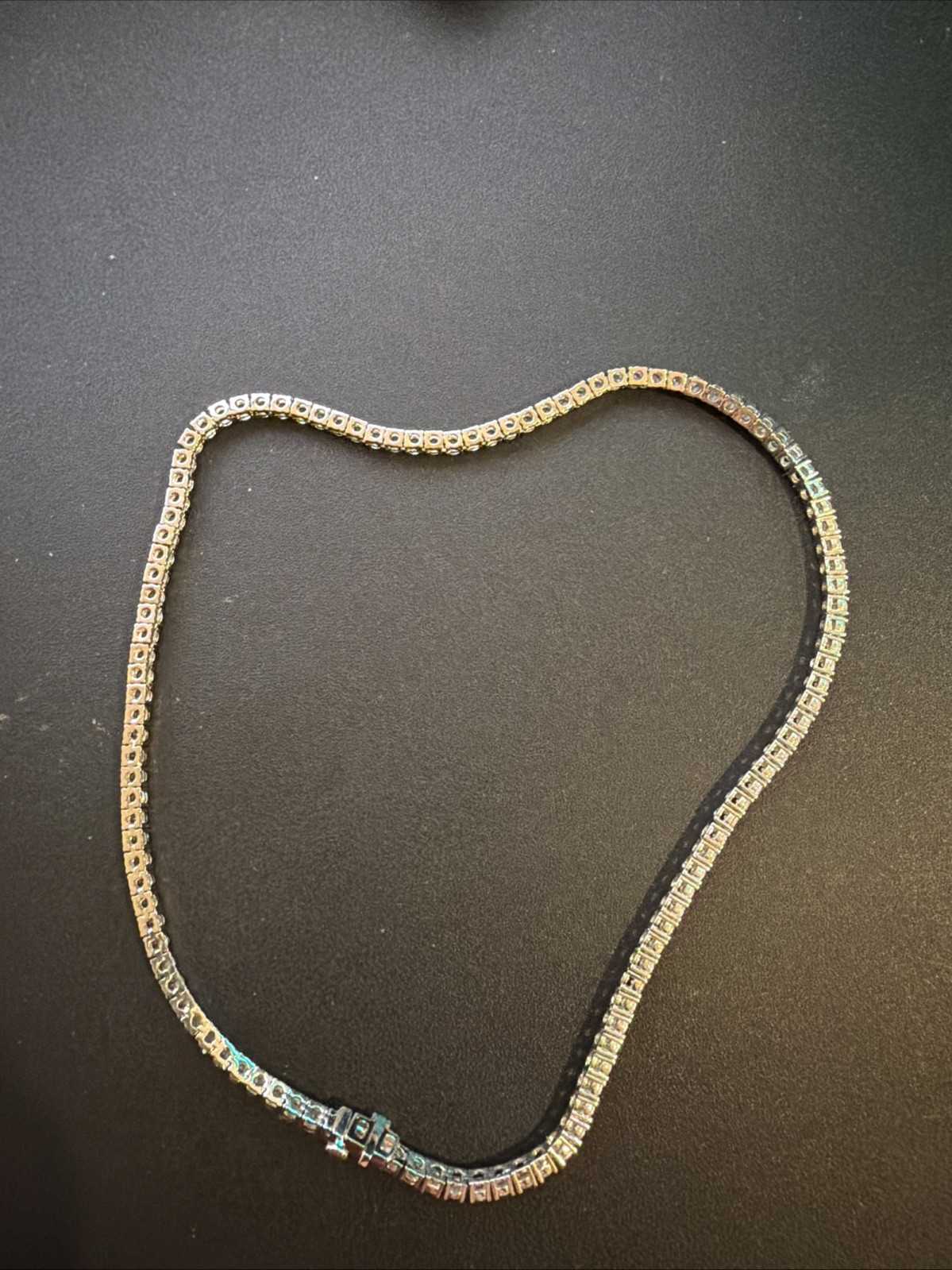 PAVOI 14K Gold Plated 3Mm Simulated Diamond Tennis Necklace for Women | Size 15
