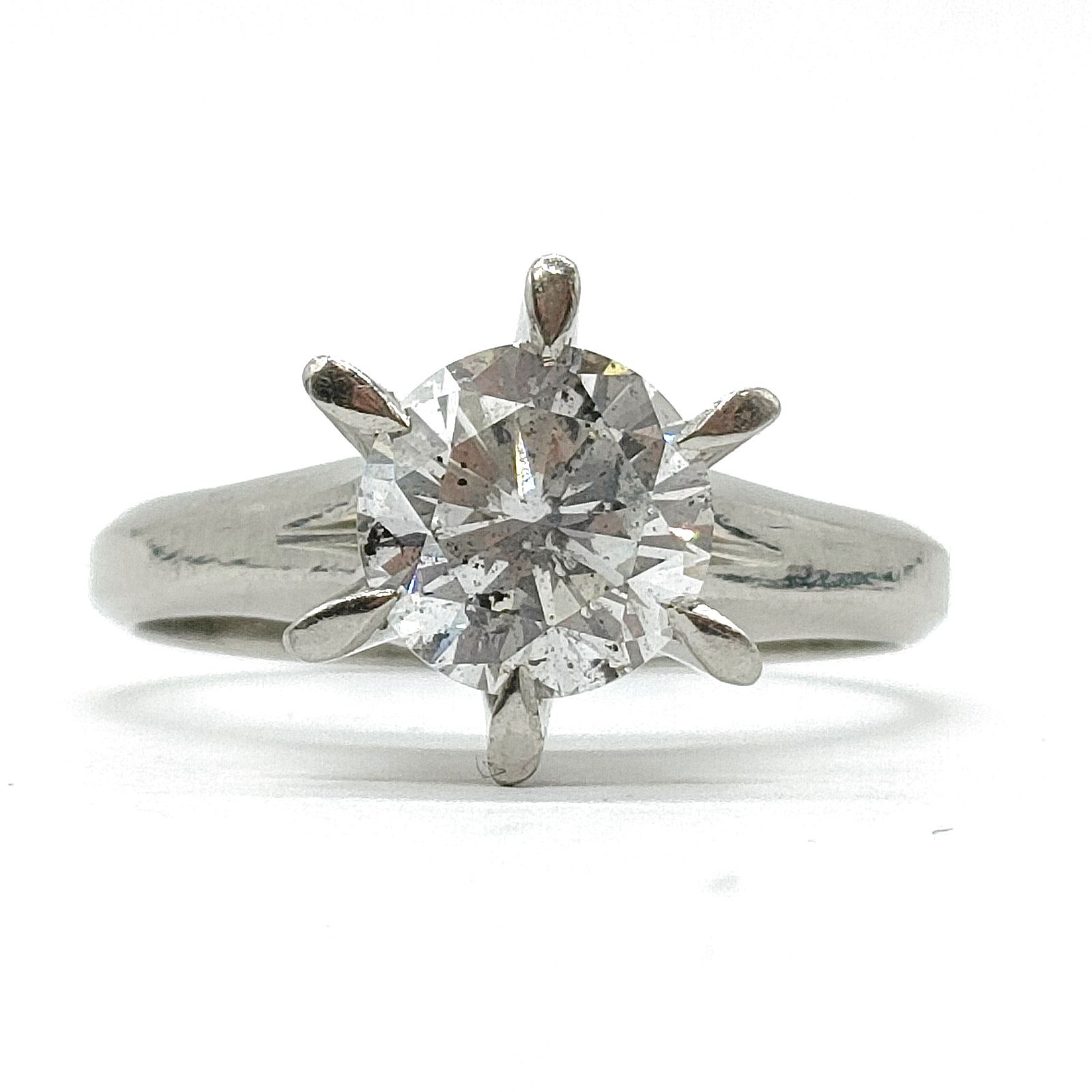 Jewelry Ring Natural Diamond 1.555ct Platinum 3298088
