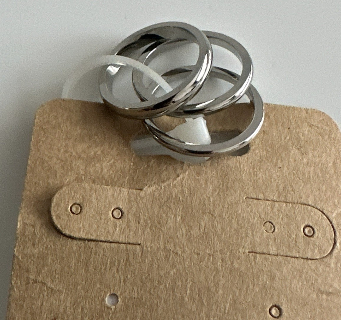 $80.00 Nordstrom 3 Silver Tone Rings size 6