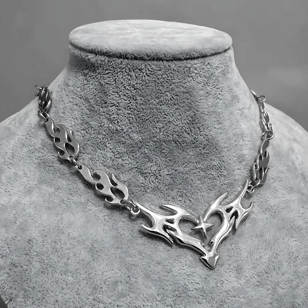 Pyrelia Necklace Rave Punk Gothic Chain Jewellery Y2K