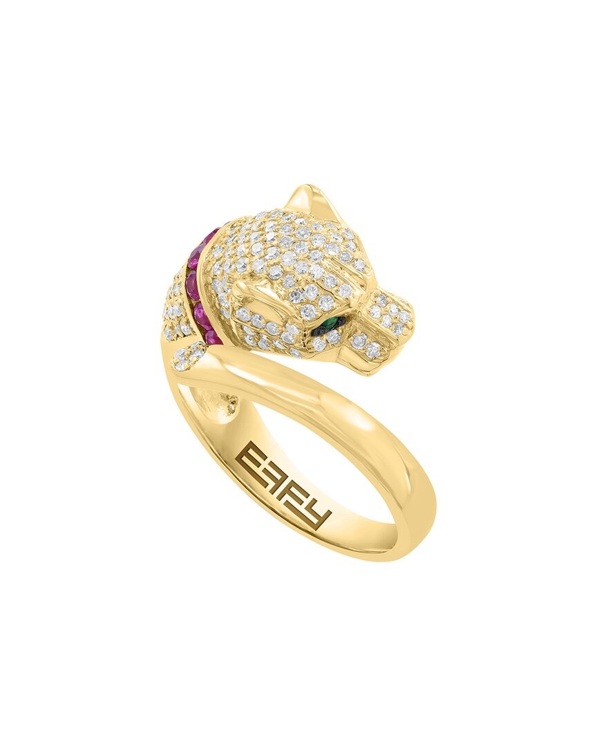 Effy Fine Jewelry 14K 0.97 Ct. Tw. Diamond & Ruby Ring Women’s 7