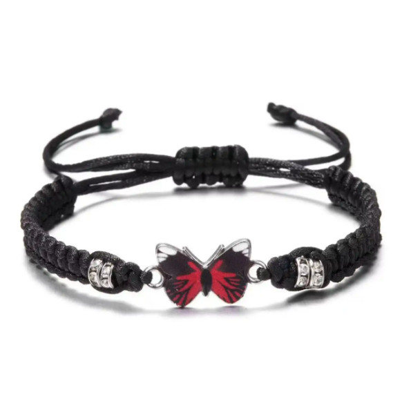 Butterfly Charm Bracelet String Handmade( 5pcsPack)