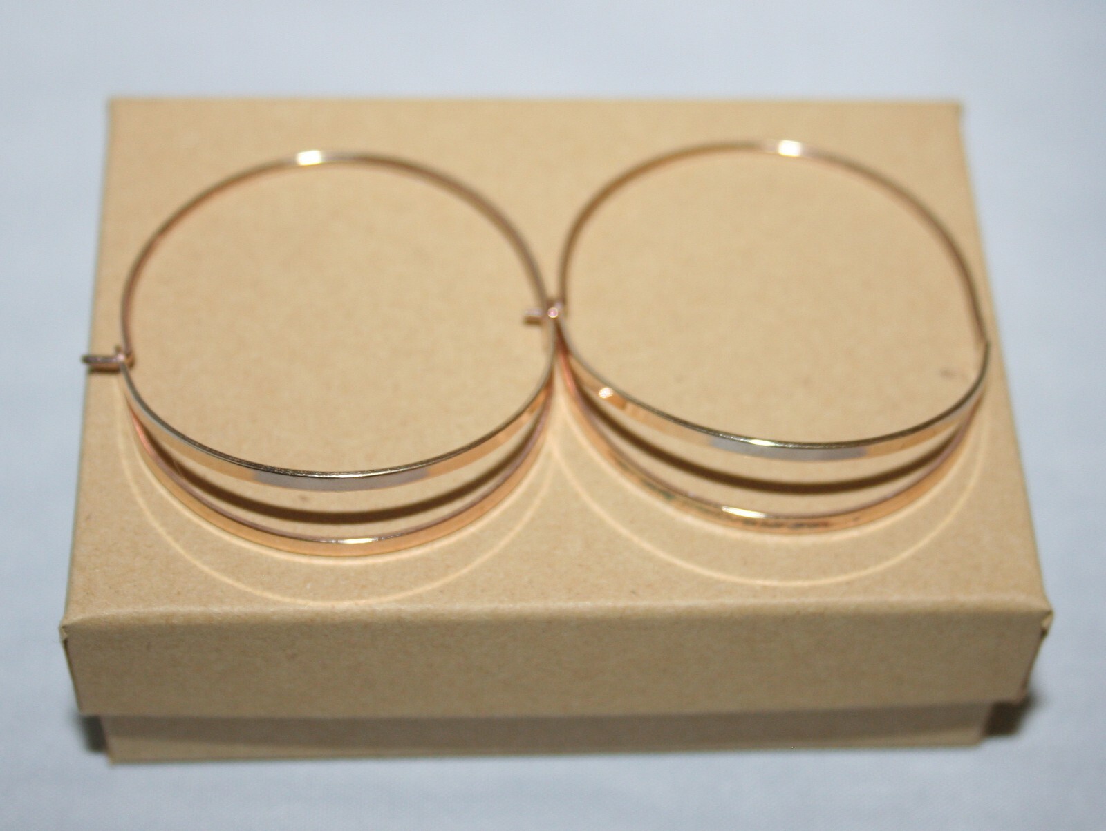 Dyadema Rose Gold over Silver Double Half Hoop Earrings