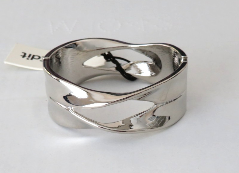 NORDSTROM OPEN EDIT SILVER HINGE CUFF