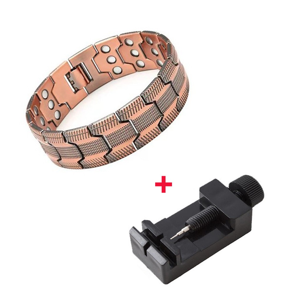 Three-Row Ultra Strength Magnetic Bracelet, Men Copper Bracelet 57 Magnet Gift