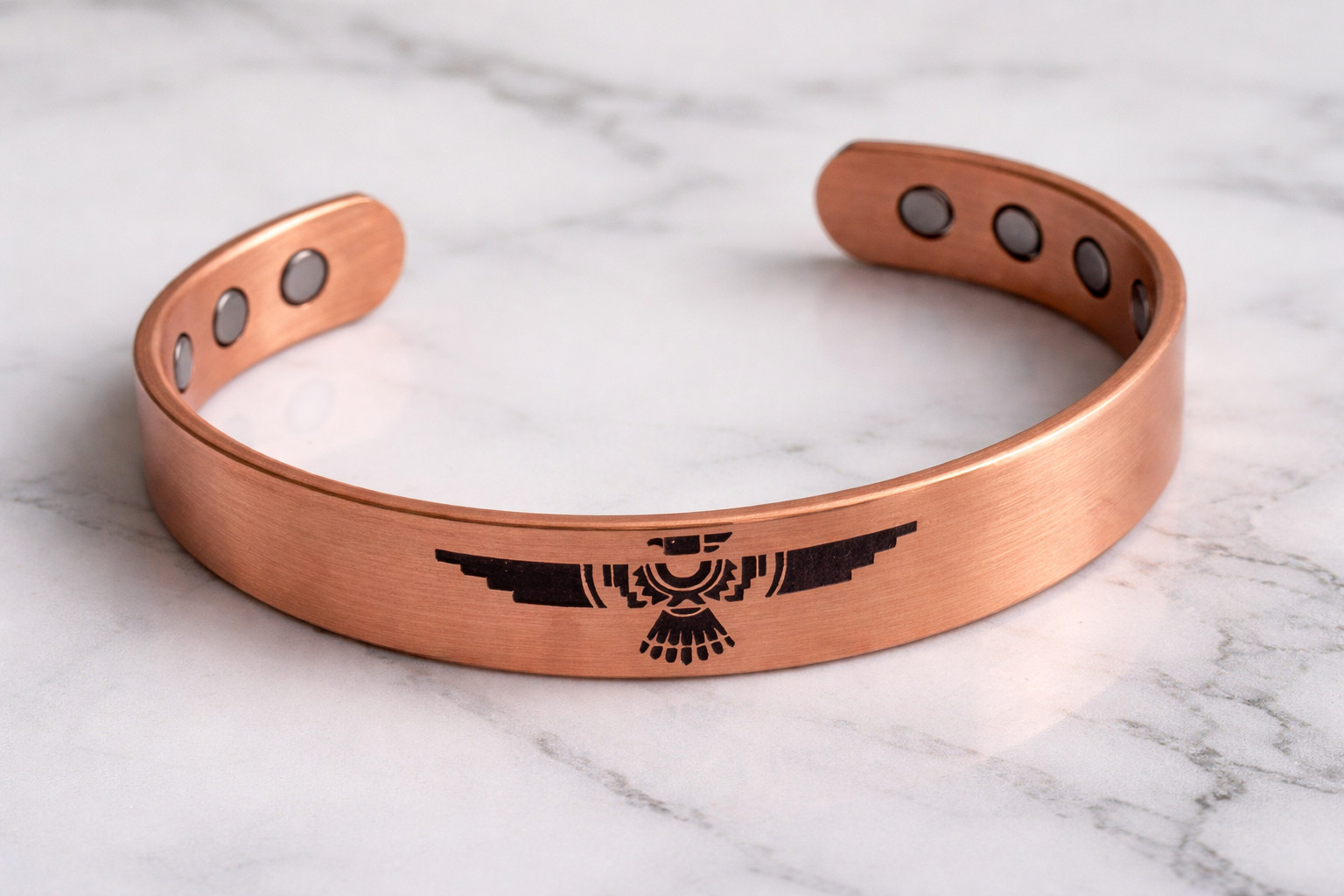 Pure Copper Bracelet 30gr Copper Arthritis Pain Therapy Cuff Bangle Thunderbird