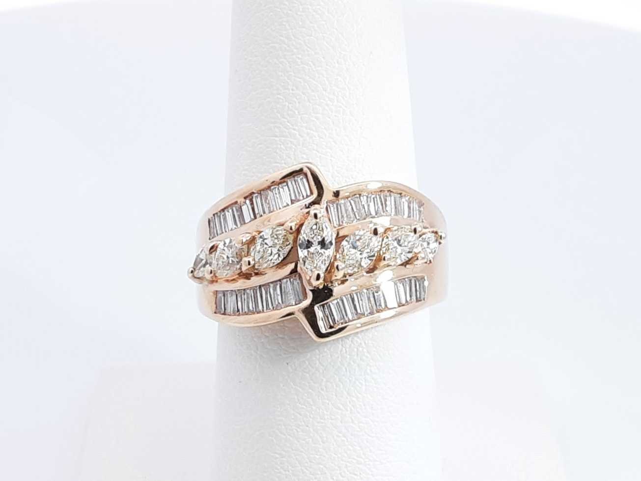 1.09 Cttw Diamond & 14k Yellow Gold Cluster Ring 7.9 Grams Size 7 Fw0426prxdu