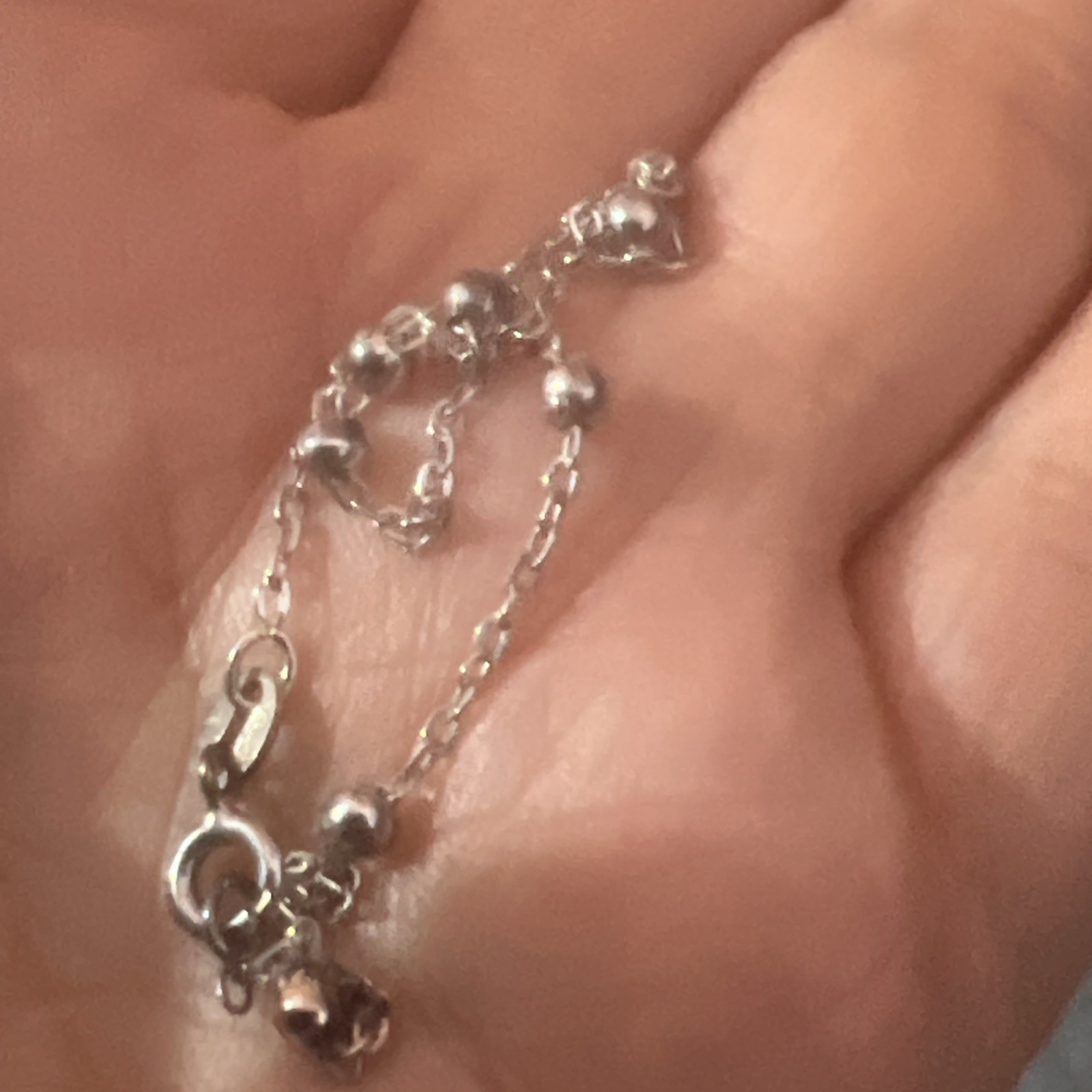 Vintage Bracelet Ball Chain Marked 925 L: 18 Cm Unbranded