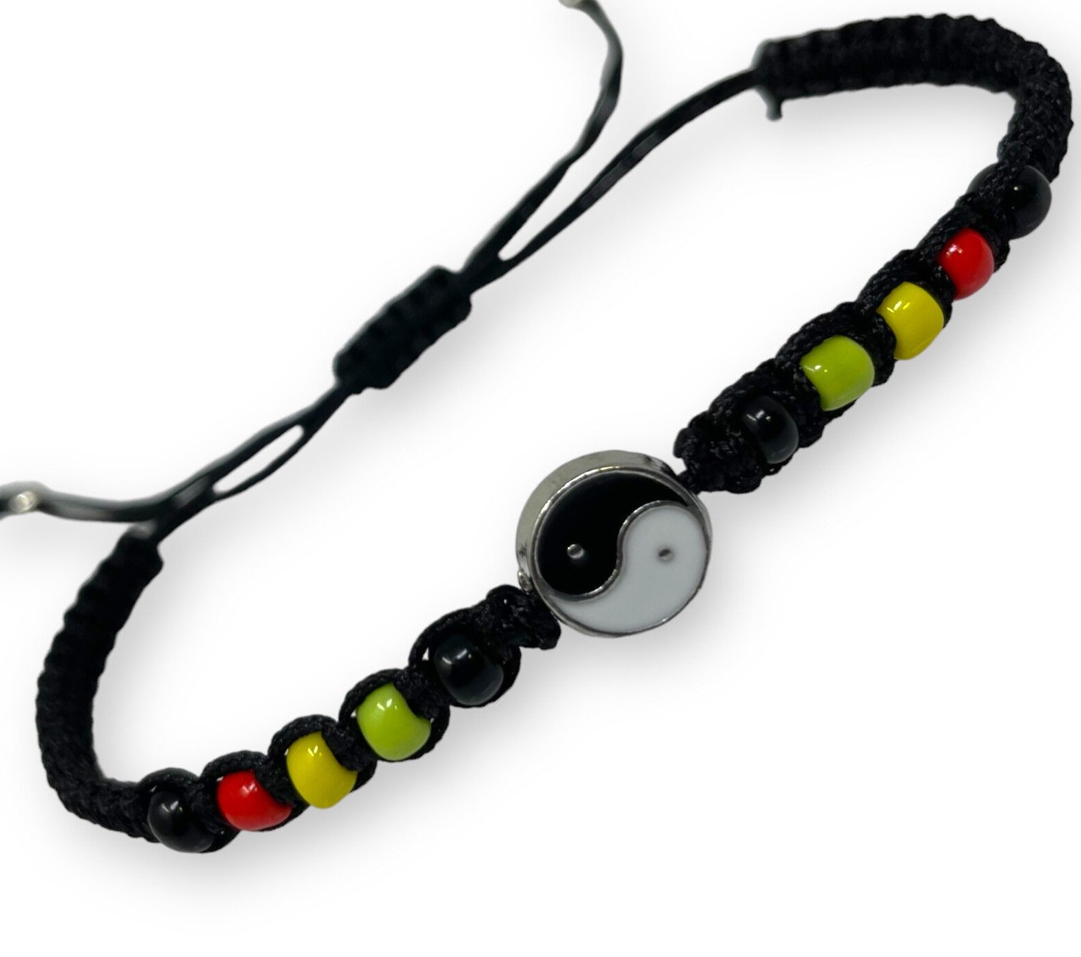 Yin Yang Bracelet Adjustable Handmade Black White Bracelet Yin Yang Tai Chi