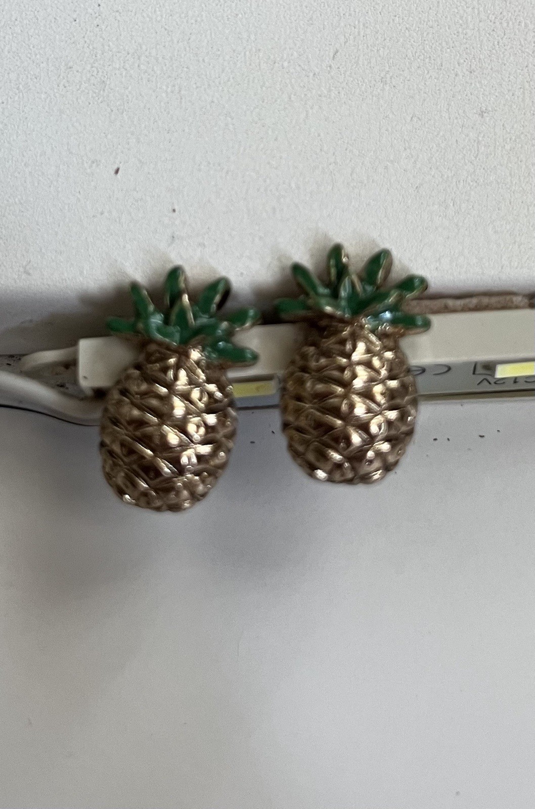 Pineapple Faux Gold Earrings