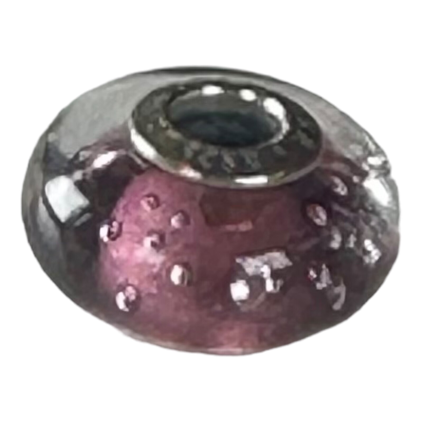 PANDORA Purple Effervescence Glass Murano Charm 791616CZ