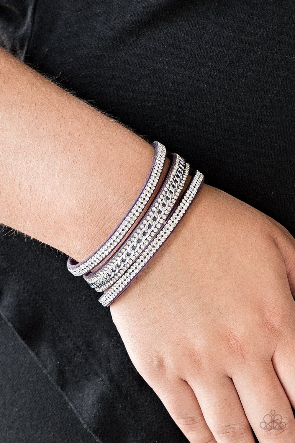 Lot of 11 Mixed Sparkle Snap Wrap Cuff Style Bracelets -NEW- SB3