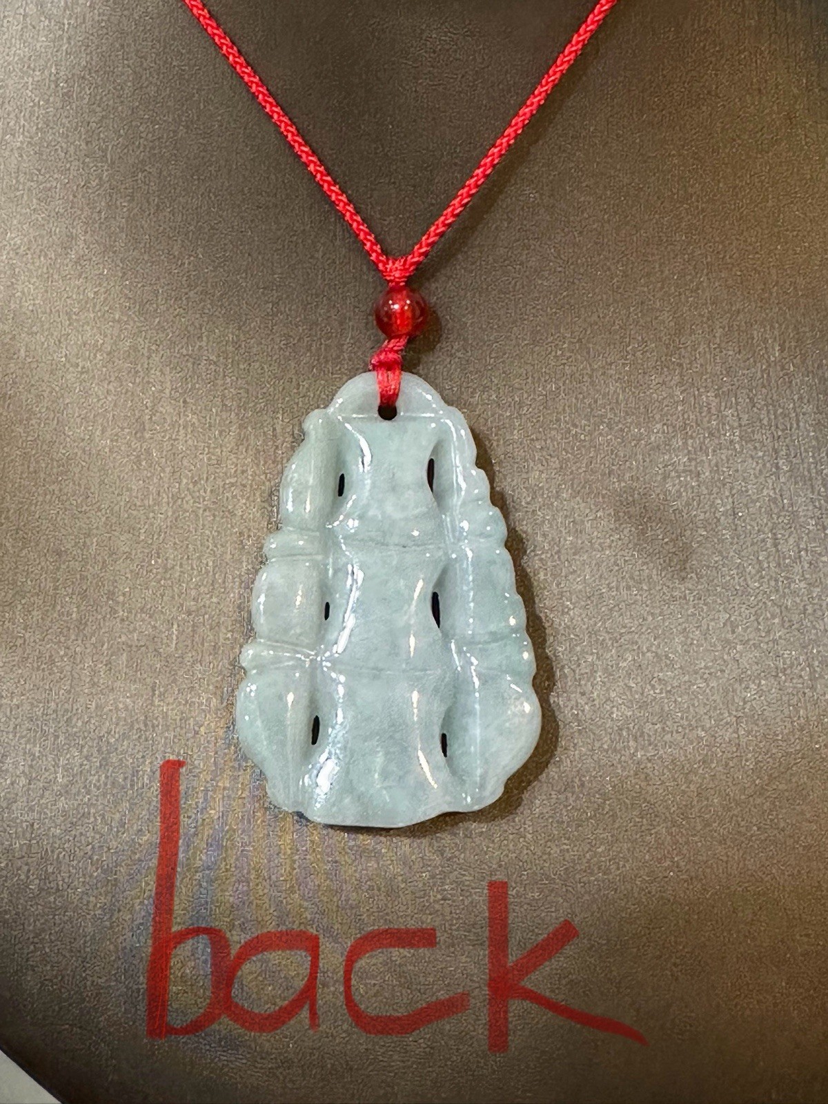 Jade bamboo Pendant Green 100% Natural Jadeite 绿色竹子竹节玉吊坠 竹报平安 翡翠A货 A-4