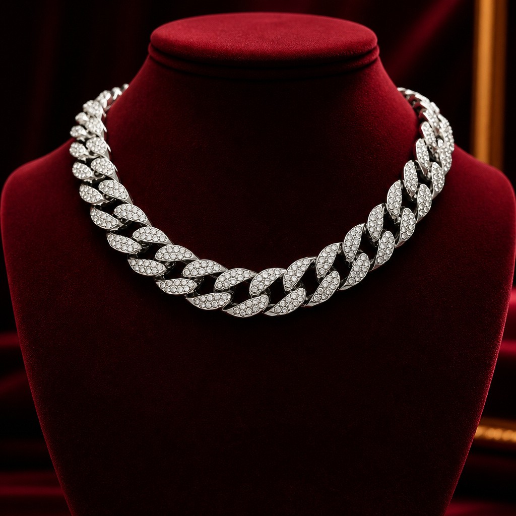 14mm Gold Plated Miami Cuban Link Bracelet Iced CZ for Men Women New