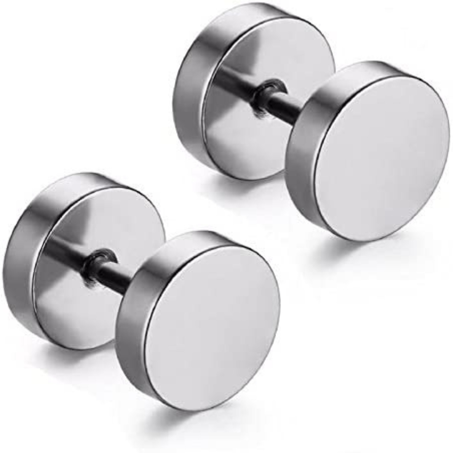 Maya’s Grace Round Barbell Dumbbell Stainless Steel Bolt Tunnel Fake Gauges Ear