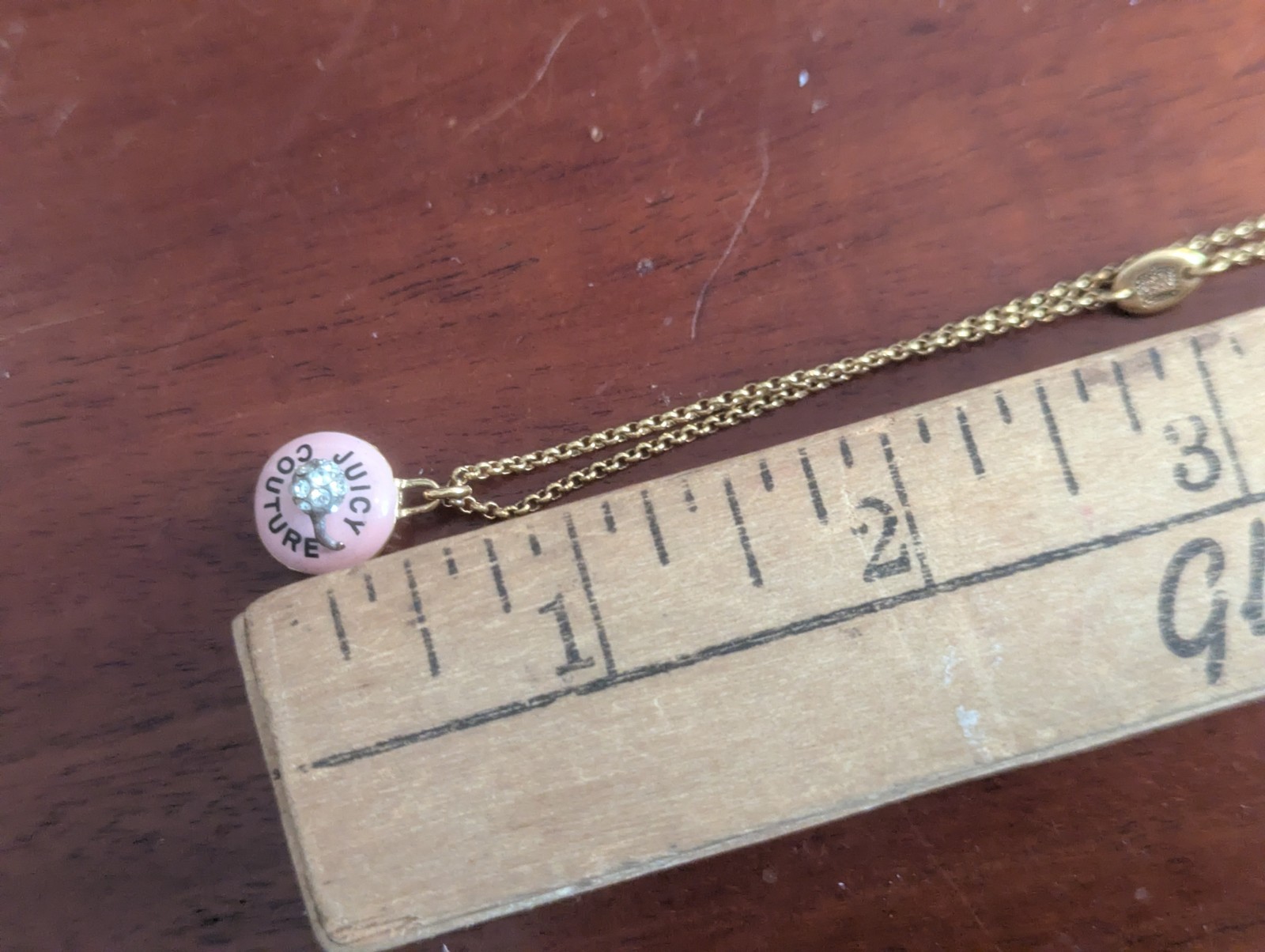 Juicy Couture Pink Cupcake Enamel Lid Opens Trinket Box Charm Pendant Necklace