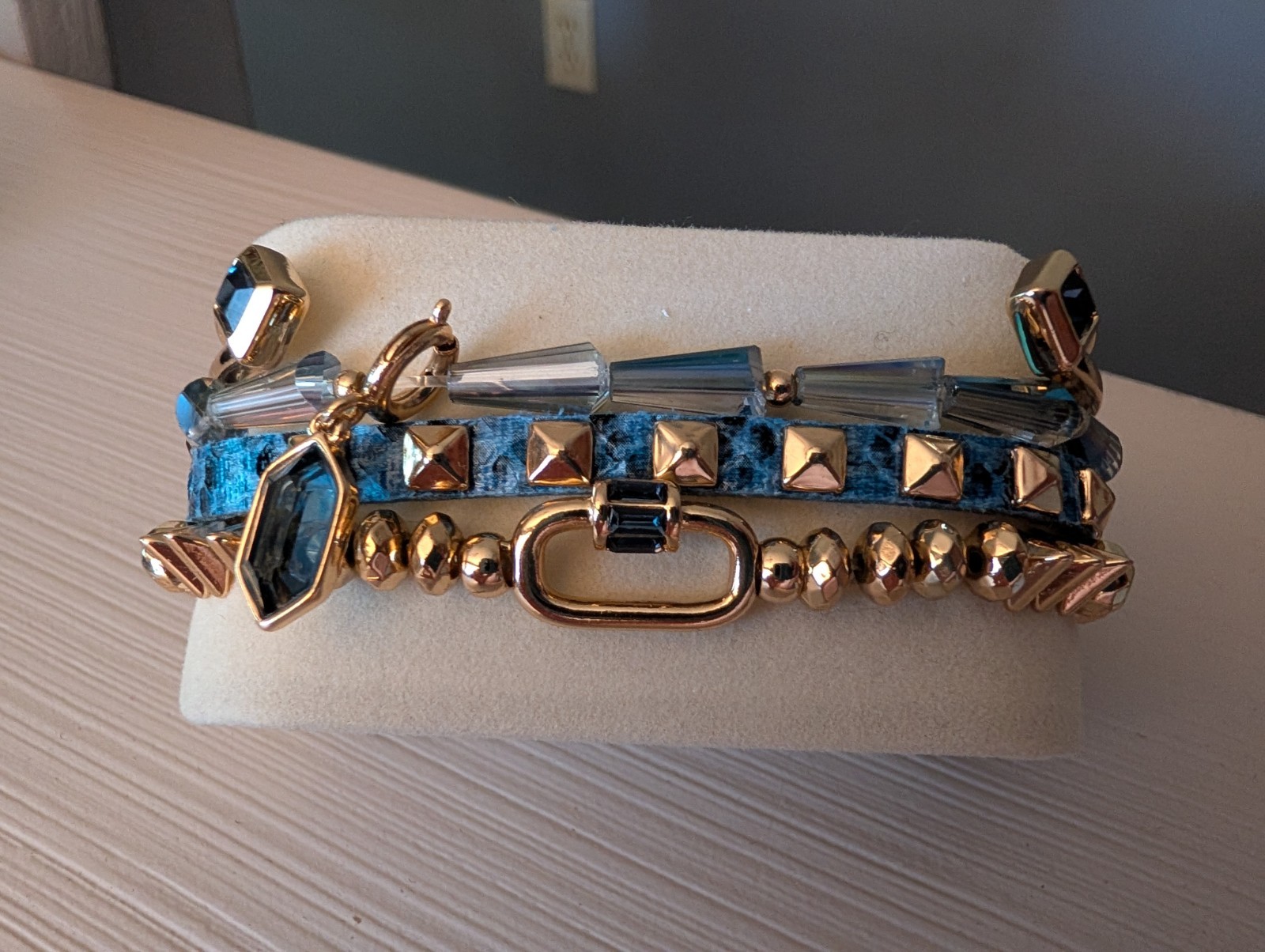 Bomb Party Fall Stack 2024. Blue Jean Baby. LC Stones On Gold