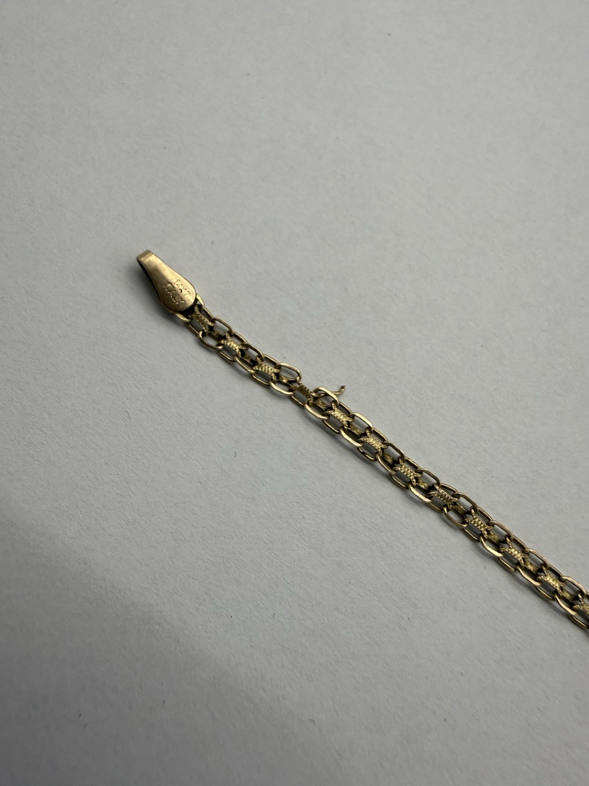 Yellow Gold Bracelet 7″ Dainty 14kt For Repair Woman 2.12 Grams
